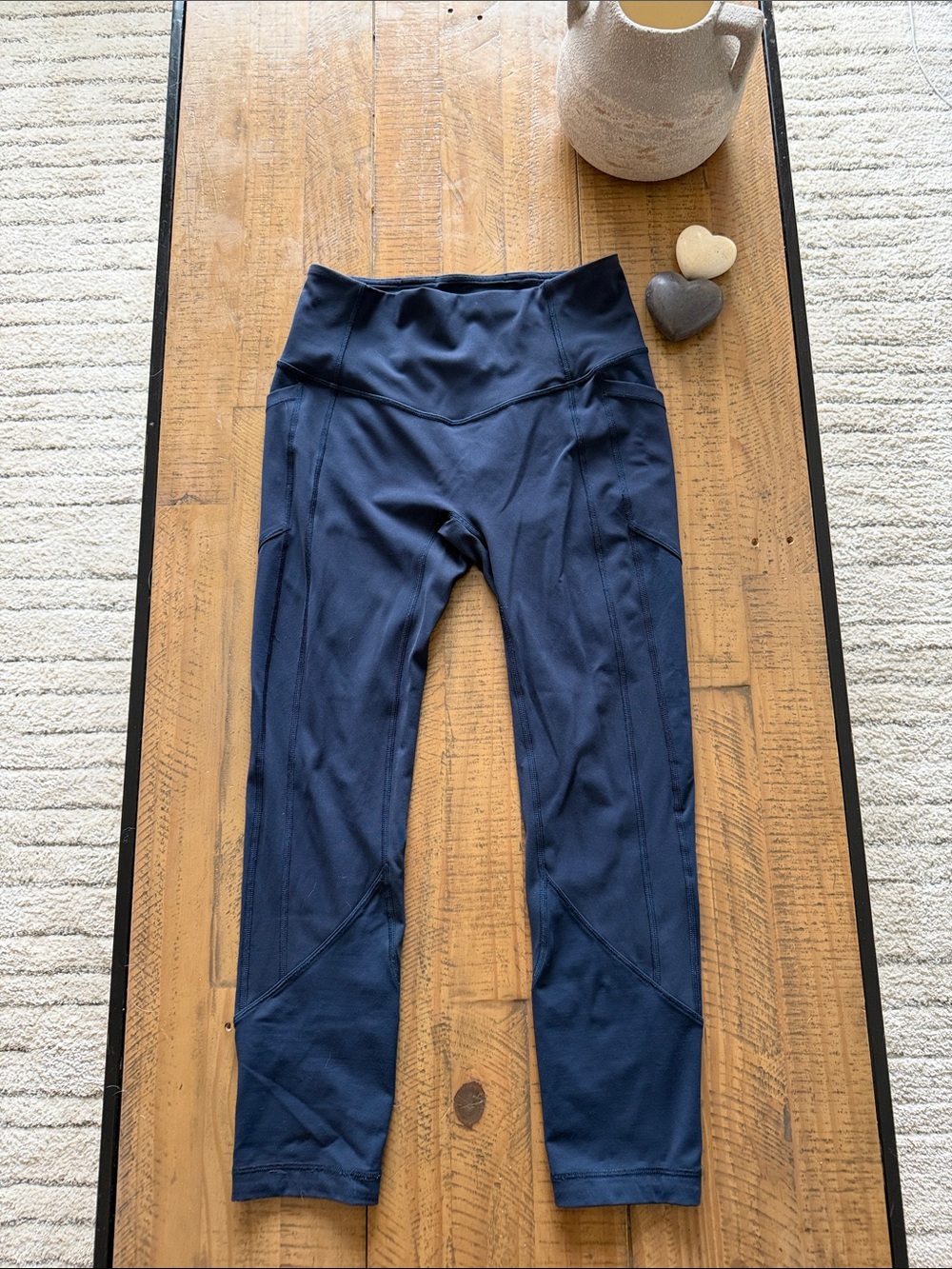 lululemon athletica Kids Navy Leggings with Side Panels